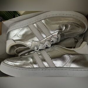Brand new- Metallic Silver Women's Sneakers